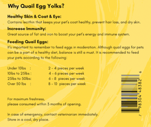 Load image into Gallery viewer, Freeze Dried Quail Egg Yolks Pet Treat