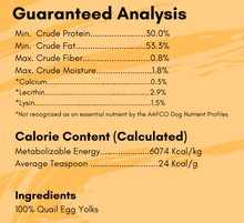 Load image into Gallery viewer, Freeze Dried Quail Egg Yolk Pet Food Topper