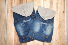Load image into Gallery viewer, FREE Personalized Cute Denim Hoodie for Small Dogs