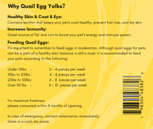 Load image into Gallery viewer, Freeze Dried Quail Egg Yolks Pet Treat
